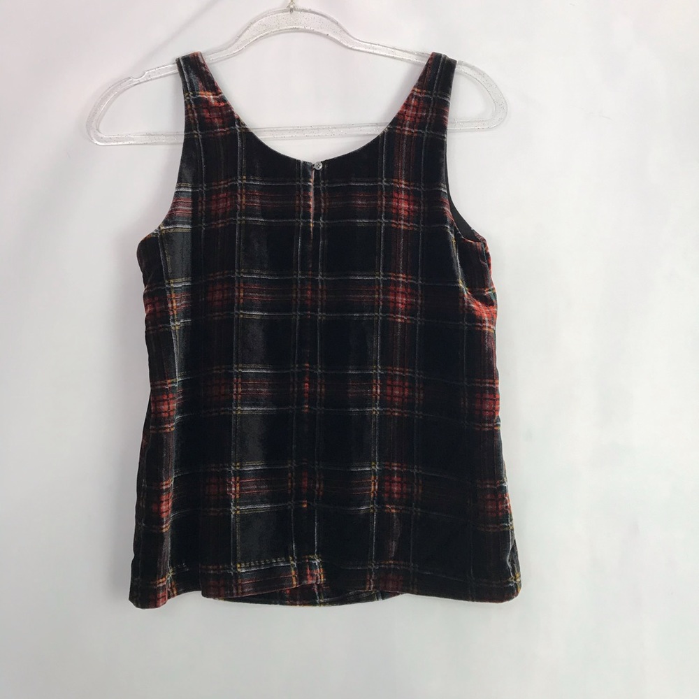 🔥 J. Crew Velvet Tank Top in Stewart Tartan - Picture 4 of 6